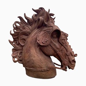 Testa di cavallo in terracotta