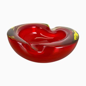 Red Murano Glass Bowl or Ashtray, Italy, 1970s