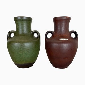 Ceramic Pottery Vases by Heinz Siery for Carstens Tönnieshof, Germany, 1970s, Set of 2