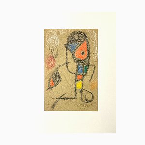 Joan Miro, Mujer, años 80, Litografía
