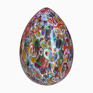 Lámpara de mesa pequeña Egg estilo floral de Murano de cristal de Simoeng