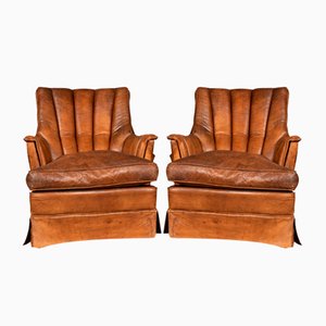 20th Century Dutch Leather Club Chair, Set of 2