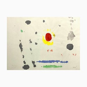 Joan Miro, Composición abstracta, años 80, Litografía