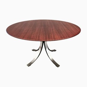 Table T69 Tondo en Teck par Osvaldo Borsani pour Tecno, 1970s