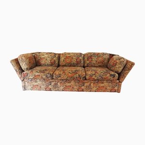 Antikes 3-Sitzer Sofa mit Original Bezug und Messing Teilen