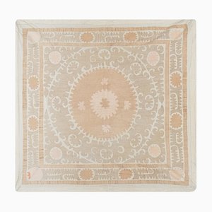 White Washed Pale Tribal Suzani Tapestry