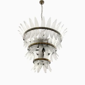 Lámpara de araña Sputnik Palmette italiana de cristal de Murano de Simoeng