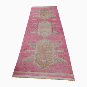 Tapis de Couloir Oushak Vintage en Laine, Turquie, 1960s