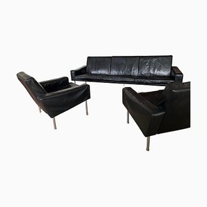 Airport 3-Seater Sofa and Chairs by Hans J. Wegner, 1957, Set of 3