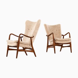 Easy Chairs attributed to Madsen & Schubell, 1950s, Set of 2