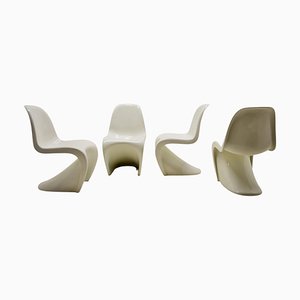 Vitra S Chairs attributed to Verner Panton for Herman Miller 1965s, Set of 4