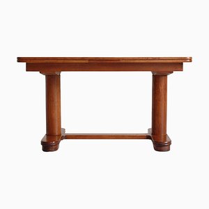 Art Deco Patinated Oak Table, 1930s