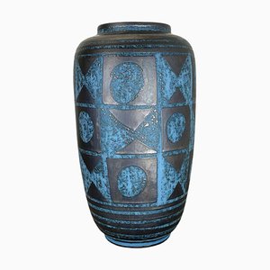 Vase Fat Lava en Céramique d'Ankara attribué à Heinz Siery Carstens Tönnieshof, Allemagne, 1960s