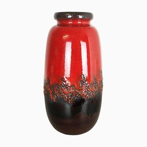 Large Multi-Color 284-53 Floor Vase attributed to Scheurich for Fat Lava, 1970s