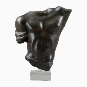 Male Torso Sculpture in Bronze, 1920