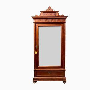 Victorian Walnut Mirror Cabinet