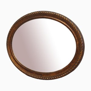 Danish Mirror with Wooden Frame, 1960s
