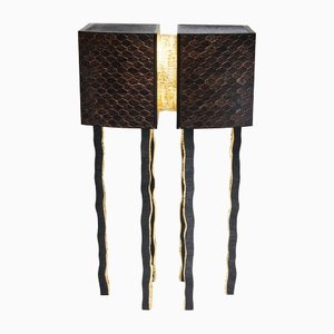 PALMEBOR Cabinet in Ebony and Black Palm Tree by D.DRIANI