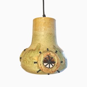 Lámpara colgante de cerámica con ojos de buey, años 70