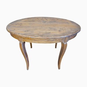 Biedermeier Oval Dining or Kitchen Table, 1830s