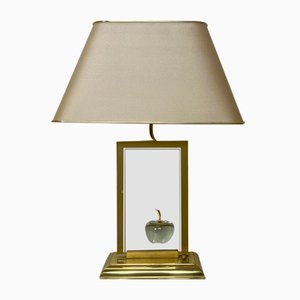 La Pomme Table Lamp in Brass and Glass from Le Dauphin, 1980s