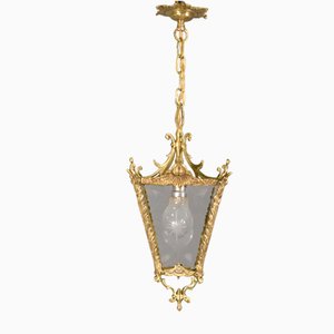 Louis XVI French Brass Lantern, 1900s
