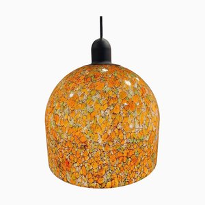 German Glass Ceiling Lamp from Peill & Putzler, 1970s
