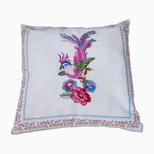Hand Embroidery Pillow Bird of Paradise #2 by Com Raiz, 2018