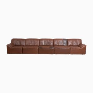 Large Modular Leather Sofa from COR, Germany, 1970s, Set of 7