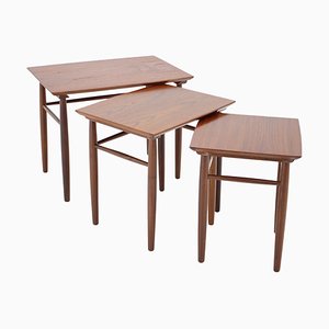 Tables Gigognes en Teck, Danemark, 1960s, Set de 3