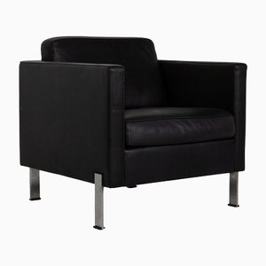 DS 118 Black Leather Armchair from de Sede