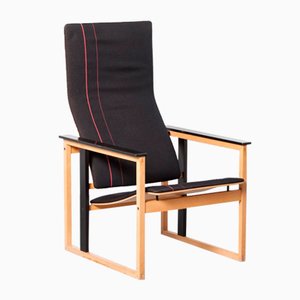 Black Artza Armchair by Simo Heikkila, 1980s