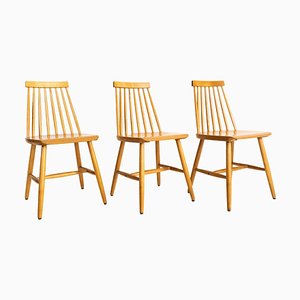 Pinnstol Chairs in Birch, 1960s, Set of 3