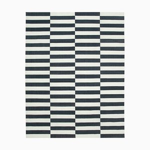 Tapis Dhurrie Noir et Blanc, 2000s