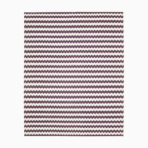 Purple Striped Dhurrie Rug, 2000s