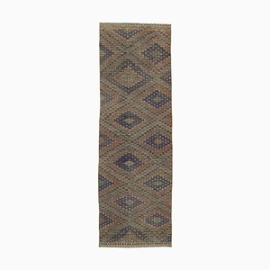 Tapis de Couloir Kilim Vintage Marron