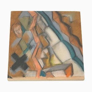 Pintura abstracta sobre madera de Adrian, 2020