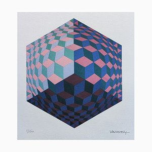 Victor Vasarely, Op Art Composition, 1970s, Lithograph