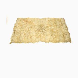 Alfombra rectangular de piel de oveja, años 60