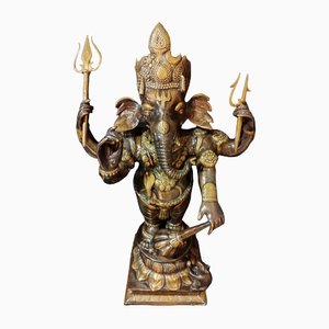 Ganesha Sculpture in Gilded Bronze, 1920s