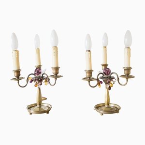 Antique French Crystal Girandoles, 1890s, Set of 2