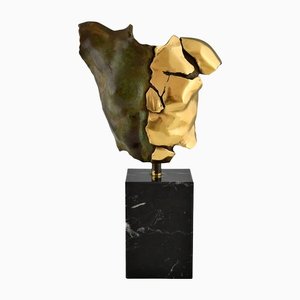 Borghese, Torse d'Homme, 1970, Bronze sur Socle en Marbre