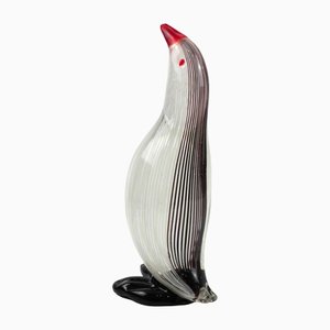 Figura de pingüino de cristal de Murano atribuida a Dino Martens