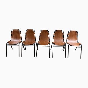 Chairs by Charlotte Perriand for Arcs, Set of 5