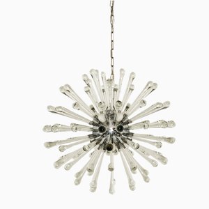 Sputnik Murano Glass Drops Chandelier, Italy, 1960s