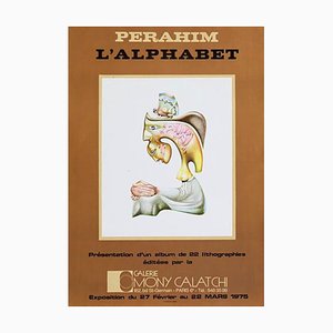 Jules Perahim, L'alphabet Ausstellungsplakat, 1975, Lithographie