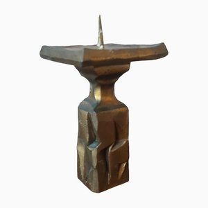 Brutalist Bronze Candleholder from Weiland, 1970s