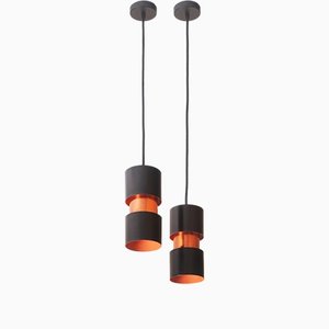 Lampade da soffitto vintage di Jo Hammerborg per Fog & Mørup, anni '40, set di 2