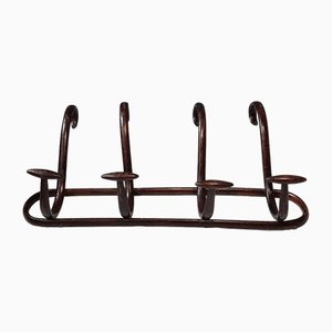 Antique Wall Mounted Coat Rack in Bentwood, 1890s