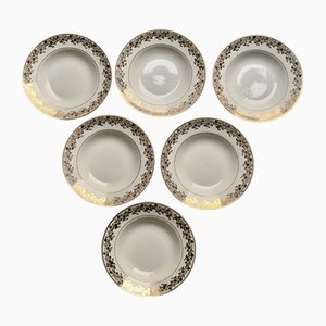 Bohemian Soup Plates, 1950s, Set of 12